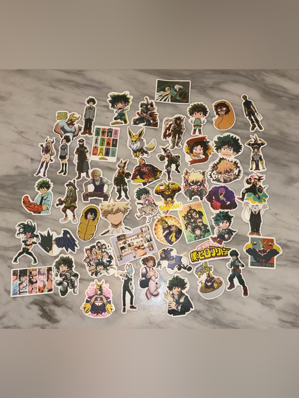 50 PC My Hero Academia Anime Sticker Pack Vinyl No Duplicate